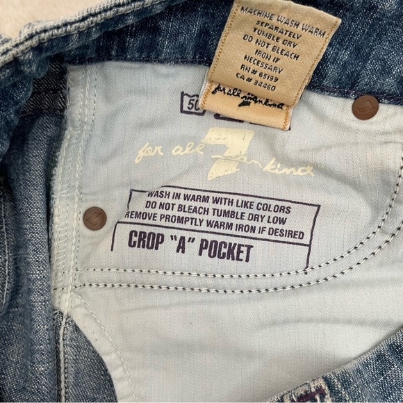 🪩7 For All Mankind VINTAGE Y2K Crop A Pocket Jeans - Picture 8 of 12